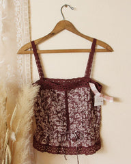 Straw Flower Lace Top