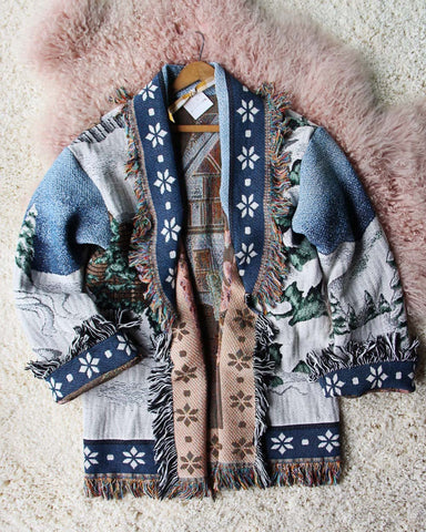 Vintage Winter Blanket Coat