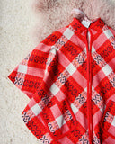 Vintage Gingham Check Cape Coat: Alternate View #3