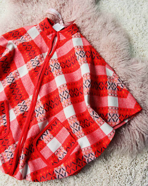 Vintage Gingham Check Cape Coat: Featured Product Image