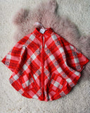 Vintage Gingham Check Cape Coat: Alternate View #2