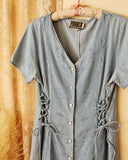 Vintage Forenza Denim Tie Dress: Alternate View #2