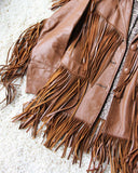 Vintage Fringe Leather Coat: Alternate View #3