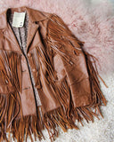 Vintage Fringe Leather Coat: Alternate View #1