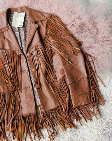 Vintage Fringe Leather Coat