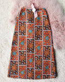 Vintage Quilted Maxi Skirt: Alternate View #1