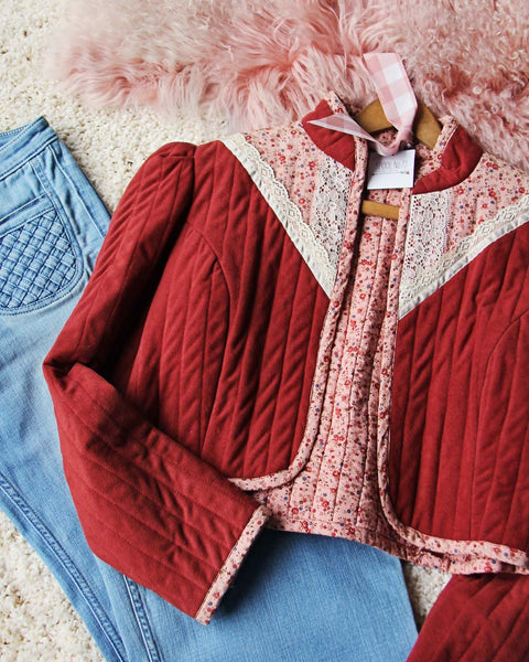 Vintage Quilted Lace Jacket: Featured Product Image