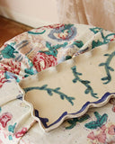 Vintage Ruffle Pottery Tray: Alternate View #3