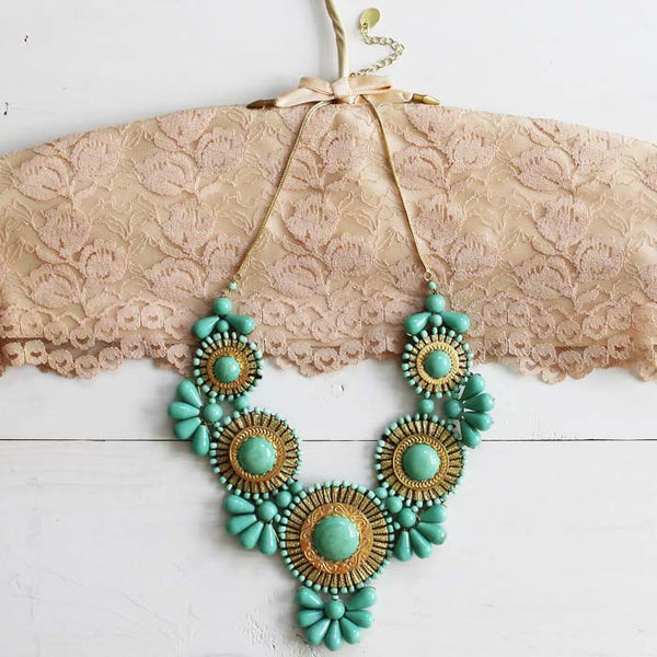 Bohemian Romance Necklace in Mint: Featured Product Image