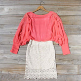 Lace and Quartz Dress in Pink: Alternate View #3