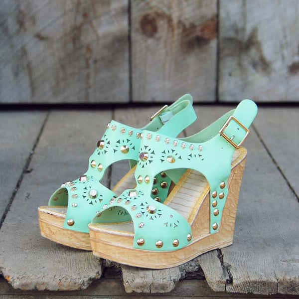 Dewmist Wedge Sandals: Featured Product Image