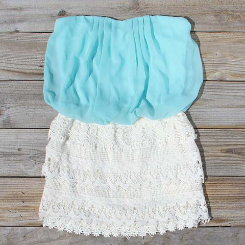 Laced Aura Dress in Mint