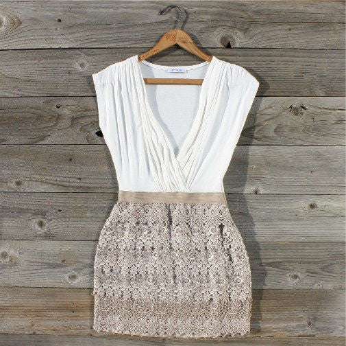 Tucked Lace Dress: Featured Product Image