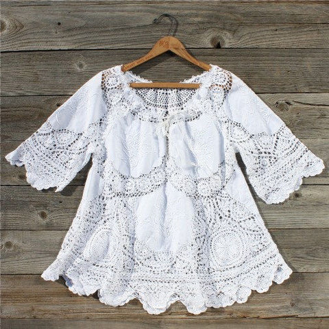Vintage 70's Lace Embroidered Tunic