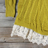 Spun Straw Lace Sweater: Alternate View #3