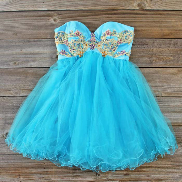 Minted Jewels Party dress in Turquoise: Featured Product Image