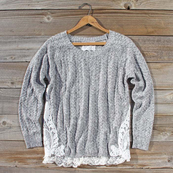Hazy Stratus Lace Sweater: Featured Product Image