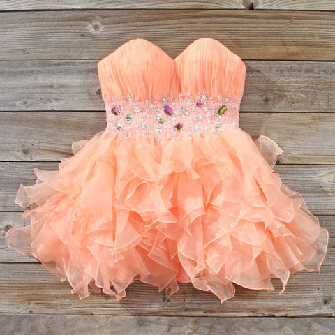 Spool Couture Peaches & Chiffon Dress