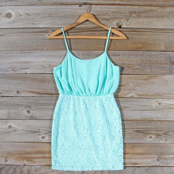 Midnight Lace Dress in Mint: Featured Product Image
