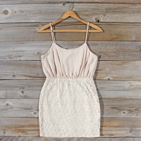 Midnight Lace Dress in Sand