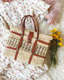 Vintage 70's Woven Tote: Alternate View #1