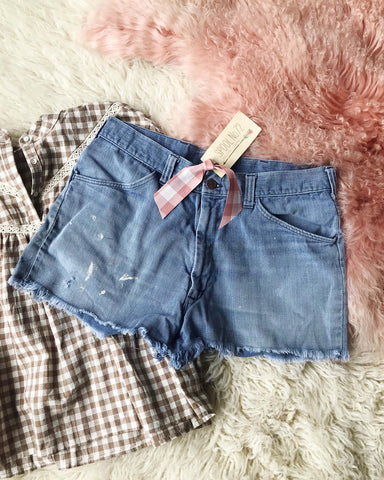 Vintage Frayed Denim Shorts