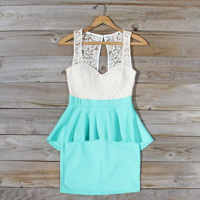mint peplum dress Mint interview Pageant dress with peplum Girls Casual neoprene scuba sleeves wear Tael Girls suit Unique Custom polka dot sleeve dresss