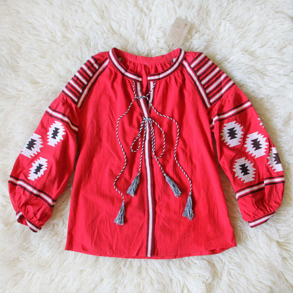 Arizona Sky Blouse in Red: Featured Product Image