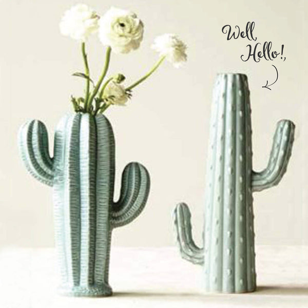 Stoneware Cactus Vase #2: Featured Product Image