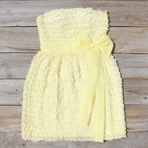 Chiffon Tart Dress in Lemon