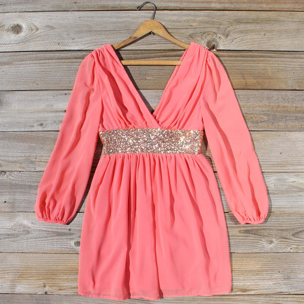 December Snow Dress in Coral: Featured Product Image