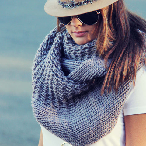The Fable Knit Scarf in Taupe