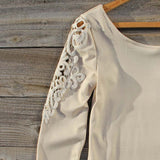 Fireside Lace Tee in Toasted Marshmallow: Alternate View #2