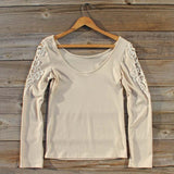Fireside Lace Tee in Toasted Marshmallow: Alternate View #4