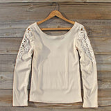 Fireside Lace Tee in Toasted Marshmallow: Alternate View #1