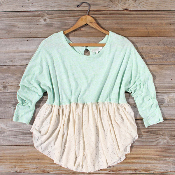 Gentry Lace Tunic in Mint: Featured Product Image