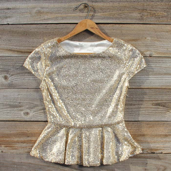 Gold Dust Peplum Blouse: Featured Product Image