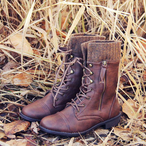 Heirloom Sweater Boots in Firewood