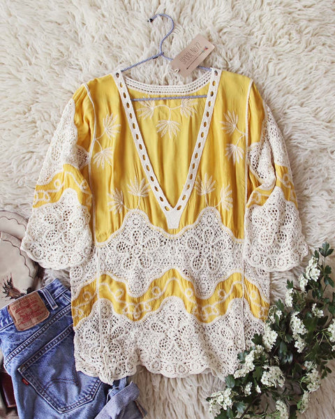 Honey + Lace Tunic Top: Featured Product Image