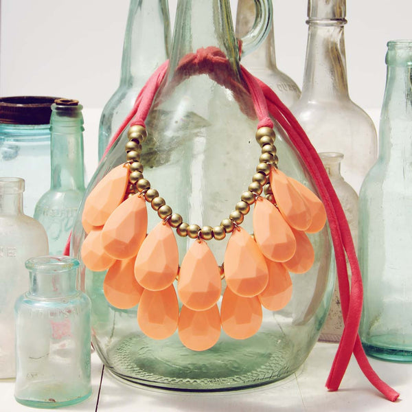 Honeydew Necklace in Peach: Featured Product Image