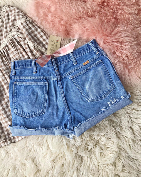 Vintage Cuffed Denim Shorts: Featured Product Image