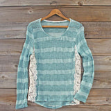 January Mint Lace Top: Alternate View #1