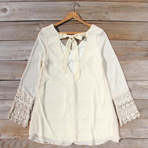 Moon & Feather Dress in Cream