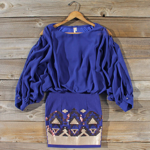 Mystic Winter Dress in Blue