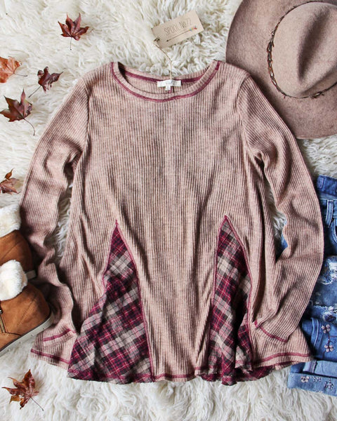 Northerner Plaid Thermal in Latte: Featured Product Image