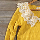 Snowbell Lace Sweater in Mustard: Alternate View #2