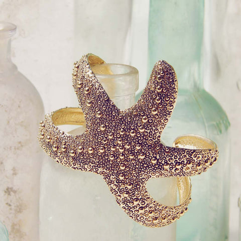 Sparkling Starfish Cuff Bracelet