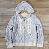 Spool Gym Lace Hoodie in Gray: Alternate View #1