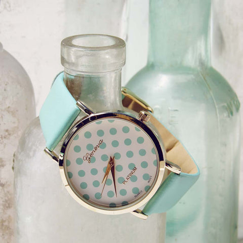 Mint Dots Watch