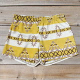 The Billy Native Shorts in Mustard: Alternate View #1